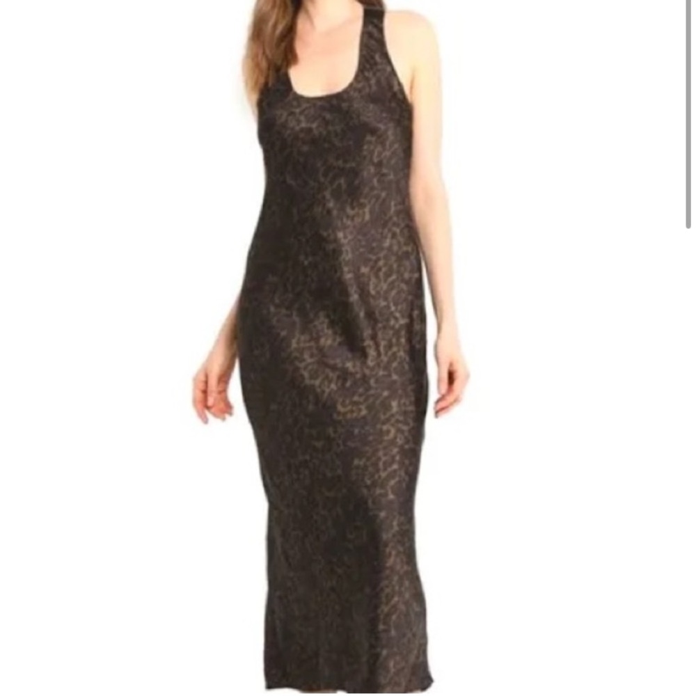 Banana Republic Black and Green Maxi Dress